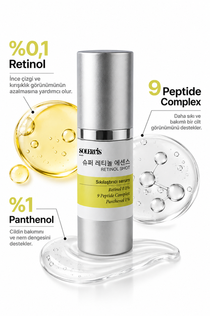 Retinol Shot Yaşlanma Karşıtı Sıkılaştırıcı Serum %0,1 Retinol | %5 Niacinamide - 30 ML