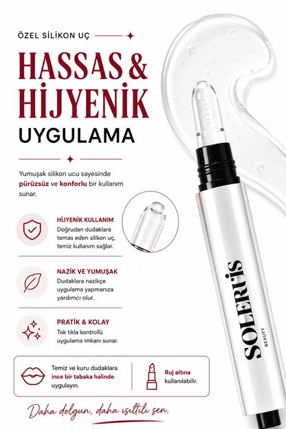 Dudak Dolgunlaştırıcı Lip Plumper Jel Cam Parlaklığı Etkili Şeffaf Yapışkanlık Hissi Bırakmayan Formül Silikon Uçlu 15 ml