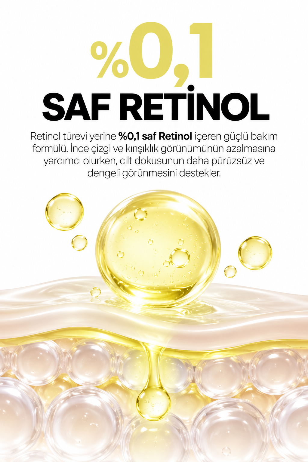 Retinol Shot Yaşlanma Karşıtı Sıkılaştırıcı Serum %0,1 Retinol | %5 Niacinamide - 30 ML